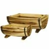 Classic Home & Garden Acacia Wood Half Barrel Planters (Set of 2) 1 Classic Home & Garden Acacia Wood Half Barrel Planters (Set of 2) -Cheap Good Directions Store acacia classic home garden plant pots 160015 64 1000