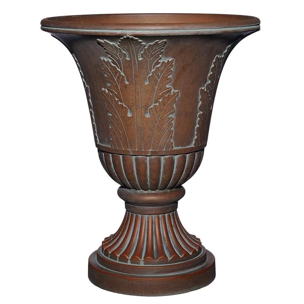 Classic Home & Garden Oakmont 21 in. Aged Bronze Resin Planter 3 Classic Home & Garden Oakmont 21 in. Aged Bronze Resin Planter