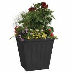 Classic Home & Garden Hanover 14 in. Black Resin Beadboard Self-Watering Square Planter 9 Classic Home & Garden Hanover 14 in. Black Resin Beadboard Self-Watering Square Planter -Cheap Good Directions Store black beadboard classic home garden plant pots hd1423d 001s c3 1000