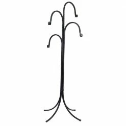 Classic Home & Garden 64.5 in. Tall 4-Arm Plant Stand in Black Iron