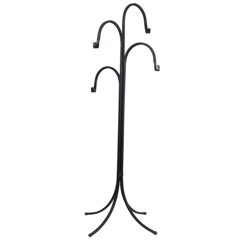 Classic Home & Garden 64.5 in. Tall 4-Arm Plant Stand in Black Iron 3 Classic Home & Garden 64.5 in. Tall 4-Arm Plant Stand in Black Iron