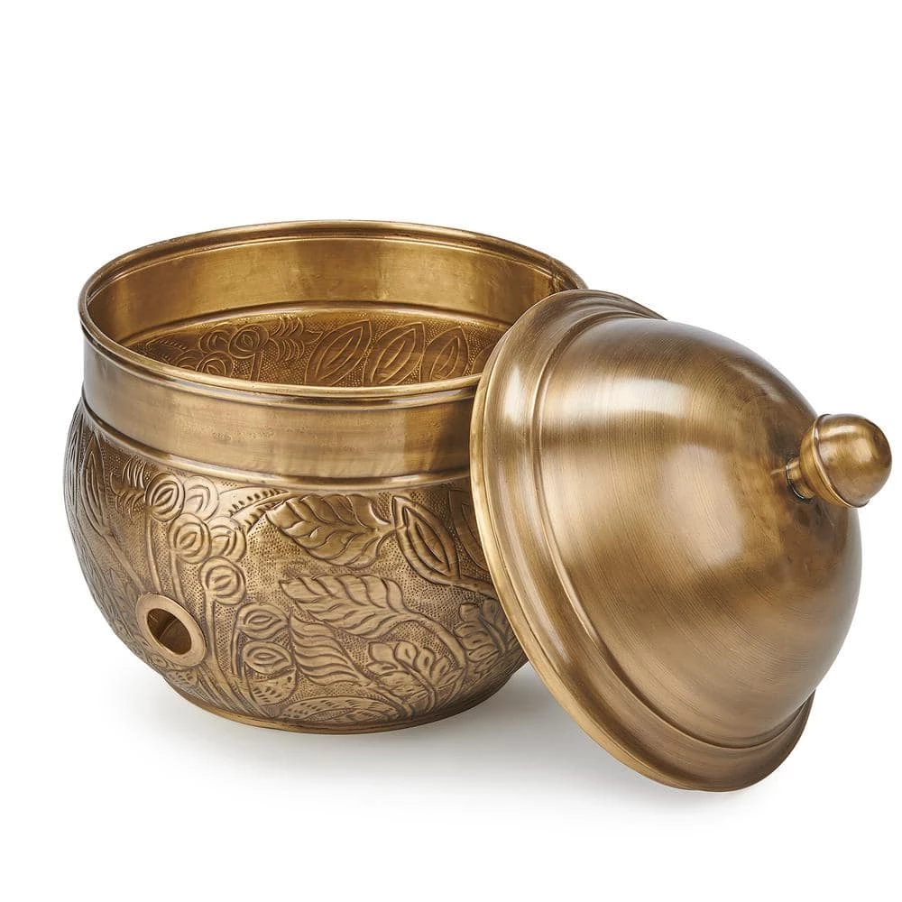 Brass Key West Hose Pot with Lid - by Good Directions 2 Brass Key West Hose Pot with Lid - by Good Directions