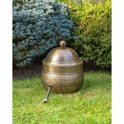 Brass Key West Hose Pot with Lid - by Good Directions 18 Brass Key West Hose Pot with Lid - by Good Directions -Cheap Good Directions Store blue verde good directions hose reels 457ab 458ab 76 1000