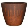 Classic Home & Garden Vogue 8 in. Burnished Rust Resin Planter