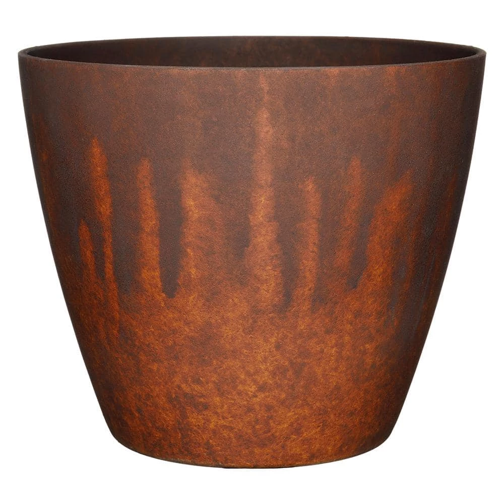 Classic Home & Garden Vogue 8 in. Burnished Rust Resin Planter 3 Classic Home & Garden Vogue 8 in. Burnished Rust Resin Planter