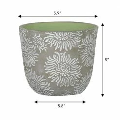 Classic Home & Garden Flora 6 in. Mum Gray Cement Planter with Green Interior 12 Classic Home & Garden Flora 6 in. Mum Gray Cement Planter with Green Interior -Cheap Good Directions Store cement classic home garden plant pots 31010 096 1f 1000