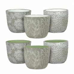 Classic Home & Garden Flora 6 in. Vine Gray Cement Planter with Green Interior 14 Classic Home & Garden Flora 6 in. Vine Gray Cement Planter with Green Interior -Cheap Good Directions Store cement classic home garden plant pots 31011 096 fa 1000