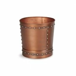 Good Directions Unique 12 in. Steel Riveted Copper Planter for Outdoor or Indoor Use, Garden, Deck, and Patio