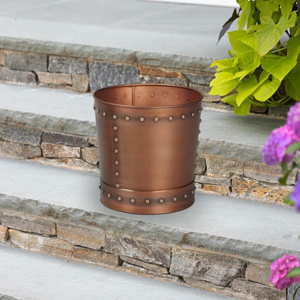 Good Directions Unique 12 in. Steel Riveted Copper Planter for Outdoor or Indoor Use, Garden, Deck, and Patio 4 Good Directions Unique 12 in. Steel Riveted Copper Planter for Outdoor or Indoor Use, Garden, Deck, and Patio - Image 2