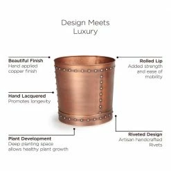 Good Directions Unique Medium Riveted Copper Planter Set of 2 for Outdoor or Indoor Use, Garden, Deck, and Patio 12 Good Directions Unique Medium Riveted Copper Planter Set of 2 for Outdoor or Indoor Use, Garden, Deck, and Patio -Cheap Good Directions Store copper good directions plant pots p912c 44 1000