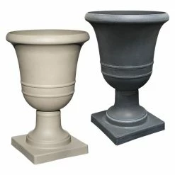 Classic Home & Garden 16 in. Norwich Dark Grey Resin Urn Planter 9 Classic Home & Garden 16 in. Norwich Dark Grey Resin Urn Planter -Cheap Good Directions Store dark grey classic home garden urn planters hd1422 600r 1f 1000
