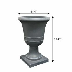 Classic Home & Garden 16 in. Norwich Dark Grey Resin Urn Planter 8 Classic Home & Garden 16 in. Norwich Dark Grey Resin Urn Planter -Cheap Good Directions Store dark grey classic home garden urn planters hd1422 600r 4f 1000