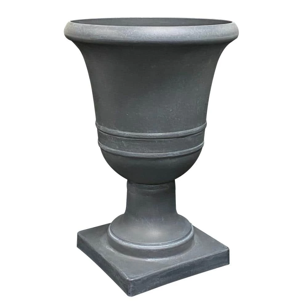 Classic Home & Garden 16 in. Norwich Dark Grey Resin Urn Planter 3 Classic Home & Garden 16 in. Norwich Dark Grey Resin Urn Planter