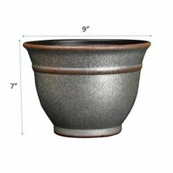 Classic Home & Garden 9 in. Distressed Galvanized Alena Resin Planter 9 Classic Home & Garden 9 in. Distressed Galvanized Alena Resin Planter -Cheap Good Directions Store distressed galvanized classic home garden plant pots 10509d 531r 1f 1000
