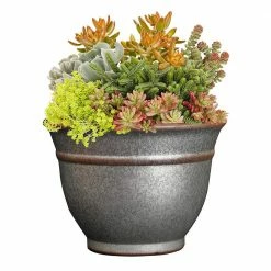 Classic Home & Garden 9 in. Distressed Galvanized Alena Resin Planter 8 Classic Home & Garden 9 in. Distressed Galvanized Alena Resin Planter -Cheap Good Directions Store distressed galvanized classic home garden plant pots 10509d 531r 4f 1000
