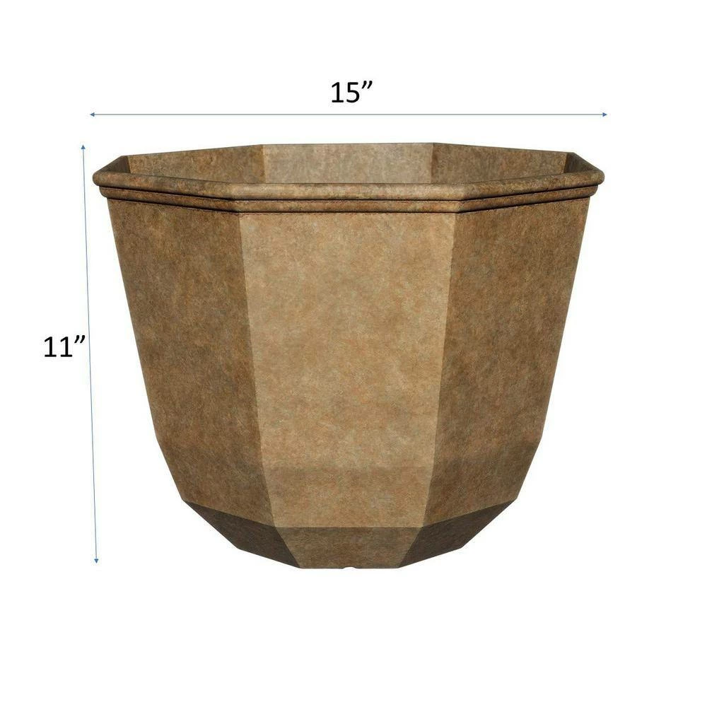 Classic Home & Garden 15 in. Earth Shaina Resin Planter 6 Classic Home & Garden 15 in. Earth Shaina Resin Planter - Image 4