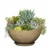 Classic Home & Garden 10 in. Earth Rosie Bowl Resin Planter