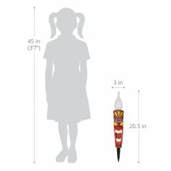 Exhart Tiki LED Flameless Torch on an Automatic Timer 1.7 ft. Multi-Color Resin Garden Stakes (2-Pack) -Cheap Good Directions Store exhart decorative garden stakes 06159 rs 44 1000