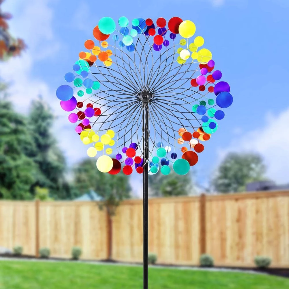 Exhart 24 in. Giant Kinetic Starry Night Garden Stake 11 Exhart 24 in. Giant Kinetic Starry Night Garden Stake - Image 9