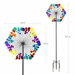 Exhart 24 in. Giant Kinetic Starry Night Garden Stake 17 Exhart 24 in. Giant Kinetic Starry Night Garden Stake -Cheap Good Directions Store exhart decorative garden stakes 11085 rs fa 1000
