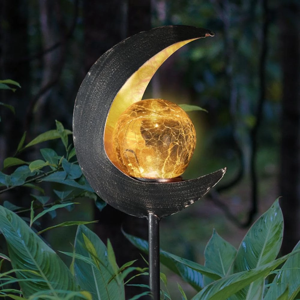 Exhart Solar Lunar Torch 3.1 ft. Bronze Metal Garden Stake 10 Exhart Solar Lunar Torch 3.1 ft. Bronze Metal Garden Stake - Image 8