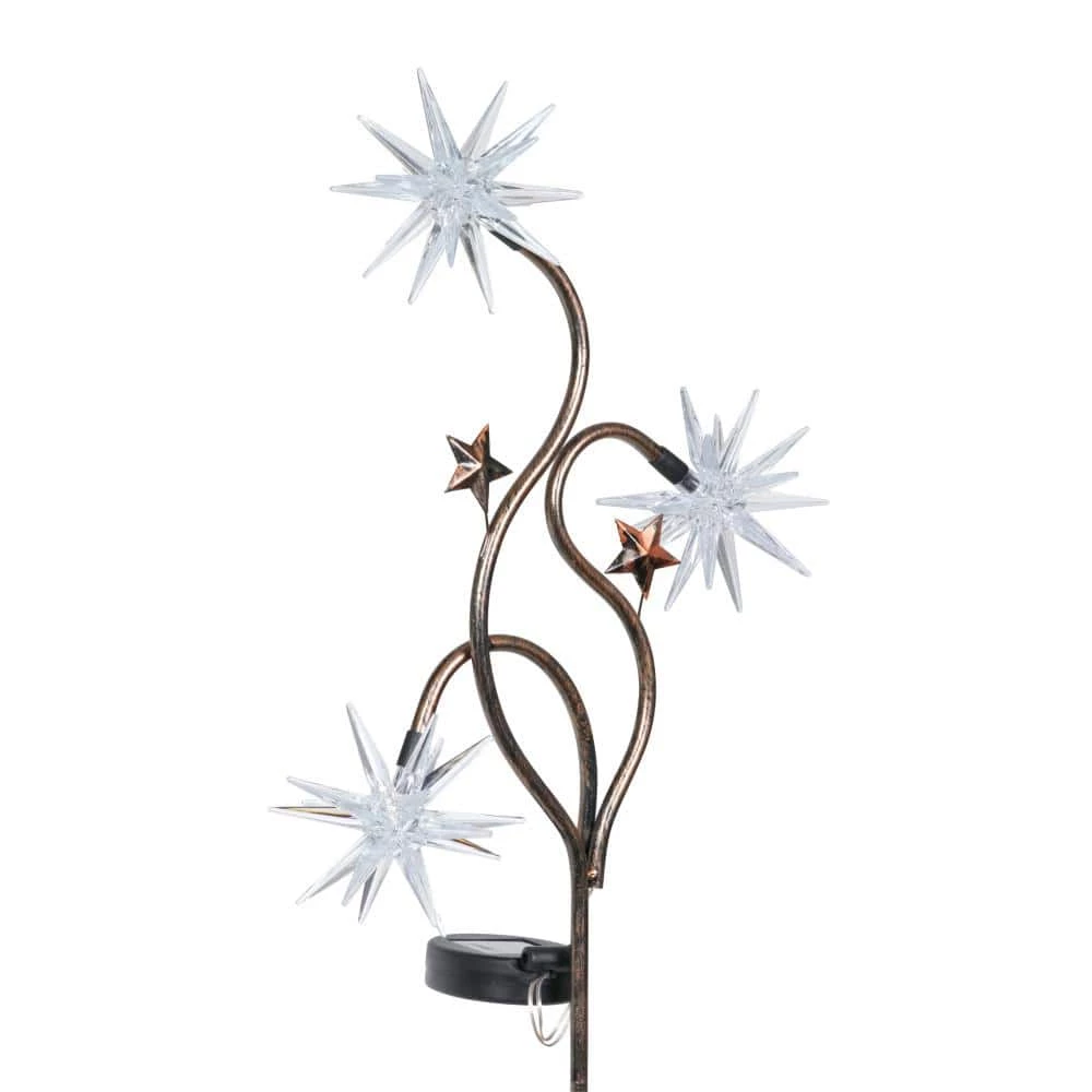 Exhart Solar Triple Starburst 2.75 ft. Patriotic USA Metal Garden Stake 7 Exhart Solar Triple Starburst 2.75 ft. Patriotic USA Metal Garden Stake - Image 5