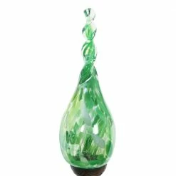 Exhart Solar Pearlized Twist Flame 3.0 ft. Green Metal Garden Stake 13 Exhart Solar Pearlized Twist Flame 3.0 ft. Green Metal Garden Stake -Cheap Good Directions Store exhart decorative garden stakes 13153 rs 1f 1000