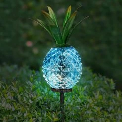 Exhart Solar Pineapple 2.42 ft. Blue Metal Garden Stake 15 Exhart Solar Pineapple 2.42 ft. Blue Metal Garden Stake -Cheap Good Directions Store exhart decorative garden stakes 14163 rs 31 1000
