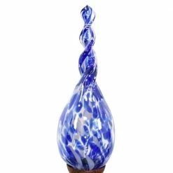 Exhart Solar Pearlized Twist Flame 3.0 ft. Blue Metal Garden Stake -Cheap Good Directions Store exhart decorative garden stakes 14169 rs 1f 1000