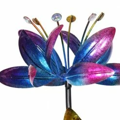 Exhart Triple Kinetic Tropical Flower Spinner 5.83 ft. Multicolor Metal Garden Stake 14 Exhart Triple Kinetic Tropical Flower Spinner 5.83 ft. Multicolor Metal Garden Stake -Cheap Good Directions Store exhart decorative garden stakes 14362 rs 44 1000