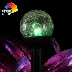 Exhart Triple Kinetic Tropical Flower Spinner 5.83 ft. Multicolor Metal Garden Stake 16 Exhart Triple Kinetic Tropical Flower Spinner 5.83 ft. Multicolor Metal Garden Stake -Cheap Good Directions Store exhart decorative garden stakes 14362 rs 76 1000