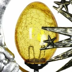 Exhart Solar Sun and Moon 3.17 ft. Silver Metal Garden Stake 16 Exhart Solar Sun and Moon 3.17 ft. Silver Metal Garden Stake -Cheap Good Directions Store exhart decorative garden stakes 14869 rs 44 1000