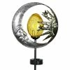Exhart Solar Sun and Moon 3.17 ft. Silver Metal Garden Stake -Cheap Good Directions Store exhart decorative garden stakes 14869 rs 64 1000