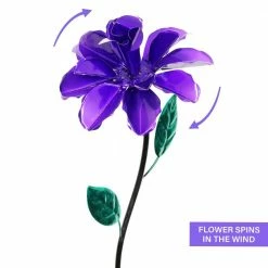 Exhart Spinning Rose 3.25 ft. Purple Metal Garden Stake 13 Exhart Spinning Rose 3.25 ft. Purple Metal Garden Stake -Cheap Good Directions Store exhart decorative garden stakes 15758 rs 1f 1000