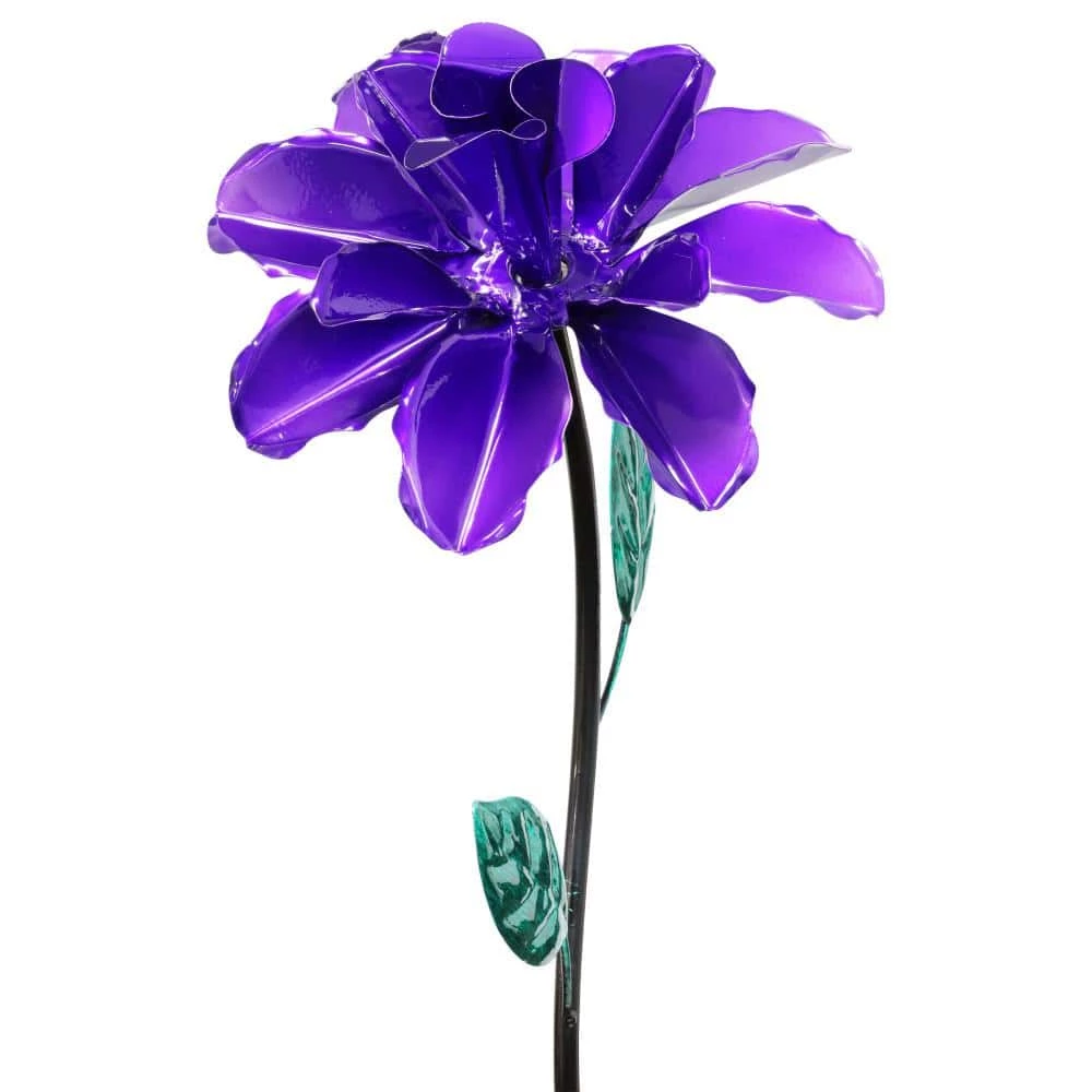 Exhart Spinning Rose 3.25 ft. Purple Metal Garden Stake 8 Exhart Spinning Rose 3.25 ft. Purple Metal Garden Stake - Image 6