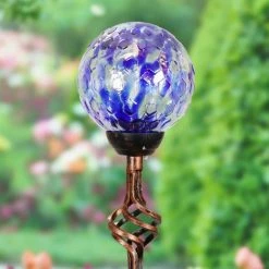 Exhart Solar Pearlized Honeycomb 2.58 ft. Blue Metal Garden Stake 13 Exhart Solar Pearlized Honeycomb 2.58 ft. Blue Metal Garden Stake -Cheap Good Directions Store exhart decorative garden stakes 15924 rs c3 1000