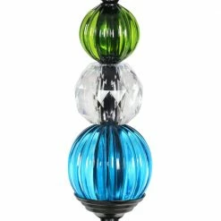 Exhart Solar Crackle Ball and Bead 2.46 ft. Green Metal Garden Stake 13 Exhart Solar Crackle Ball and Bead 2.46 ft. Green Metal Garden Stake -Cheap Good Directions Store exhart decorative garden stakes 16733 rs 1f 1000