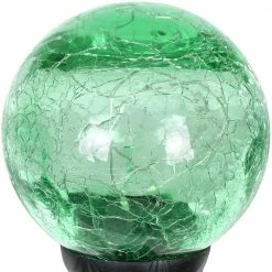 Exhart Solar Crackle Ball and Bead 2.46 ft. Green Metal Garden Stake 12 Exhart Solar Crackle Ball and Bead 2.46 ft. Green Metal Garden Stake -Cheap Good Directions Store exhart decorative garden stakes 16733 rs 4f 1000