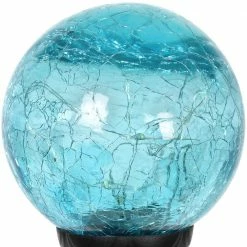 Exhart 2.46 ft. Solar Crackle Ball and Bead Blue Metal Garden Stake 12 Exhart 2.46 ft. Solar Crackle Ball and Bead Blue Metal Garden Stake -Cheap Good Directions Store exhart decorative garden stakes 16735 rs 4f 1000