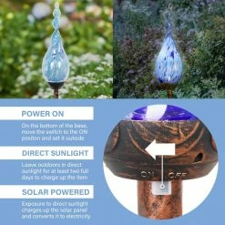 Exhart Solar Pearlized Twist Flame 3.0 ft. Teal Metal Garden Stake 12 Exhart Solar Pearlized Twist Flame 3.0 ft. Teal Metal Garden Stake -Cheap Good Directions Store exhart decorative garden stakes 16736 rs 4f 1000