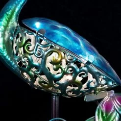 Exhart Solar Peacock 3.77 ft. Blue Metal Garden Stake 18 Exhart Solar Peacock 3.77 ft. Blue Metal Garden Stake -Cheap Good Directions Store exhart decorative garden stakes 17694 rs 76 1000