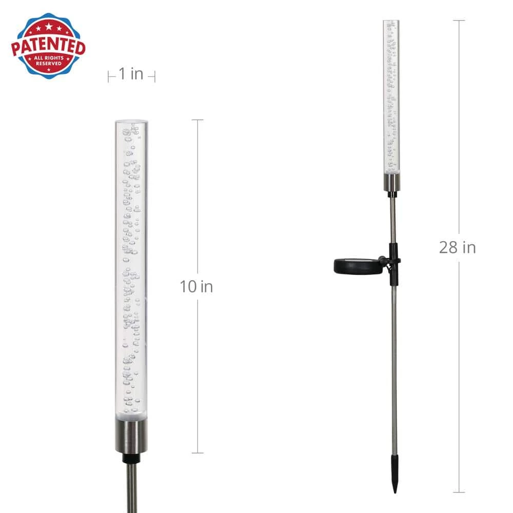 Exhart Solar Bubble Stick 2.81 ft. MultiColor Plastic Garden Stakes 2-Pack 7 Exhart Solar Bubble Stick 2.81 ft. MultiColor Plastic Garden Stakes 2-Pack - Image 5
