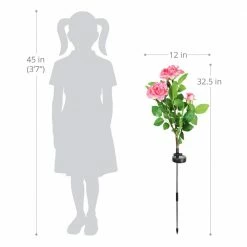 Exhart Solar Rose Bunch 2.69 ft. Pink Plastic Garden Stake 15 Exhart Solar Rose Bunch 2.69 ft. Pink Plastic Garden Stake -Cheap Good Directions Store exhart decorative garden stakes 19588 rs 1f 1000