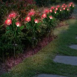 Exhart Solar Rose Bunch 2.69 ft. Pink Plastic Garden Stake 17 Exhart Solar Rose Bunch 2.69 ft. Pink Plastic Garden Stake -Cheap Good Directions Store exhart decorative garden stakes 19588 rs fa 1000