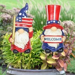 Exhart Patriotic USA Gnome 0.95 ft. Patriotic USA Resin Garden Stakes 2-Pack 13 Exhart Patriotic USA Gnome 0.95 ft. Patriotic USA Resin Garden Stakes 2-Pack -Cheap Good Directions Store exhart decorative garden stakes 50088 rs 31 1000