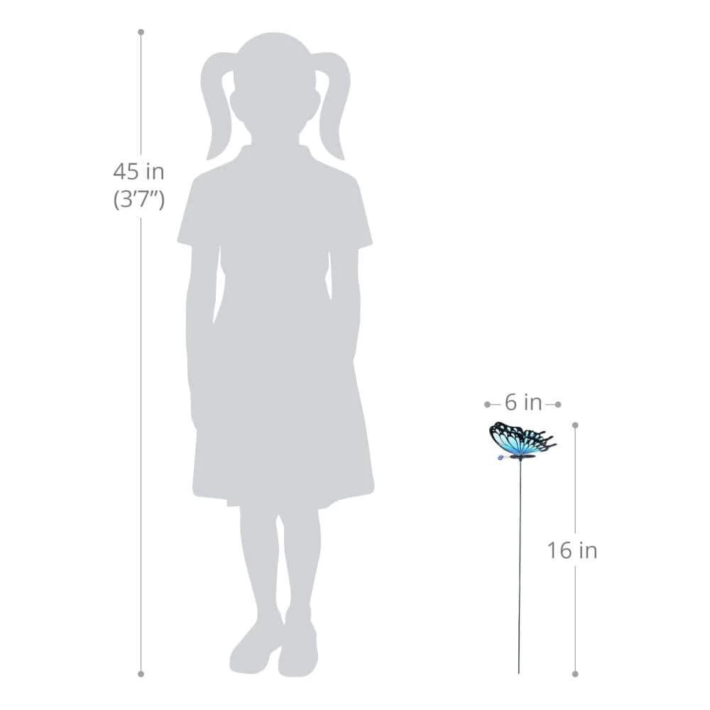 Exhart WindyWings Butterfly Assortment 1.31 ft. Multi-Color Plastic Plant Stakes (6-Pack) 5 Exhart WindyWings Butterfly Assortment 1.31 ft. Multi-Color Plastic Plant Stakes (6-Pack) - Image 3