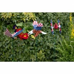 Exhart WindyWings in Butterfly, Hummingbird Whirligig and Eagle 2.46 ft. Patriotic USA Plastic Garden Stakes 3-Pack -Cheap Good Directions Store exhart decorative garden stakes 50231 rs 76 1000