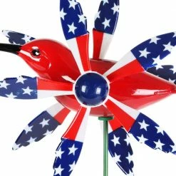 Exhart WindyWings in Butterfly, Hummingbird Whirligig and Eagle 2.46 ft. Patriotic USA Plastic Garden Stakes 3-Pack -Cheap Good Directions Store exhart decorative garden stakes 50231 rs fa 1000