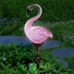 Exhart Solar Flamingo 2.75 ft. Pink Metal Garden Stake 19 Exhart Solar Flamingo 2.75 ft. Pink Metal Garden Stake -Cheap Good Directions Store exhart decorative garden stakes 54808 rs 31 1000