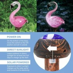 Exhart Solar Flamingo 2.75 ft. Pink Metal Garden Stake 14 Exhart Solar Flamingo 2.75 ft. Pink Metal Garden Stake -Cheap Good Directions Store exhart decorative garden stakes 54808 rs 4f 1000